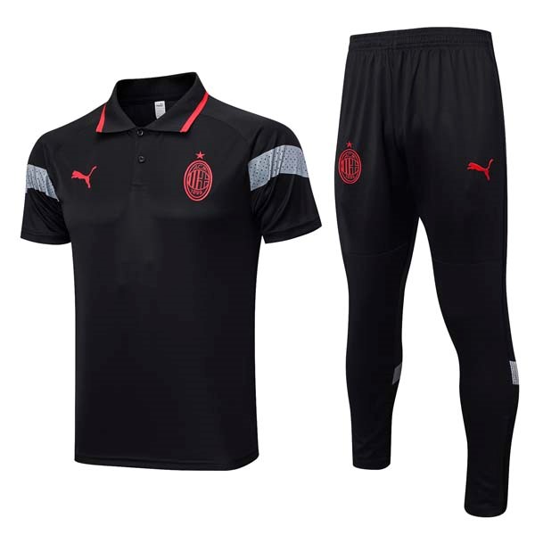 Polo AC Milan Conjunto Completo 2023/24 Negro